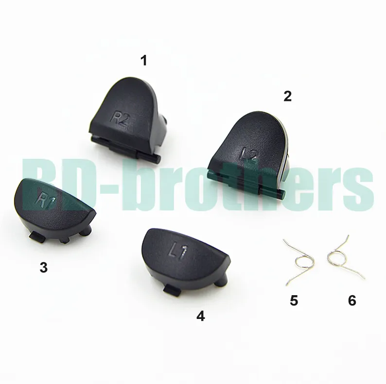 PS4 Controller Trigger Button Replacement Set Black L1 R1 L2 R2