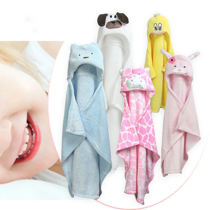 Baby Blankets cartoon animal Blanket infant Swaddling kids Animal Hooded cloak 18 styles bath towel 96*76cm C2491