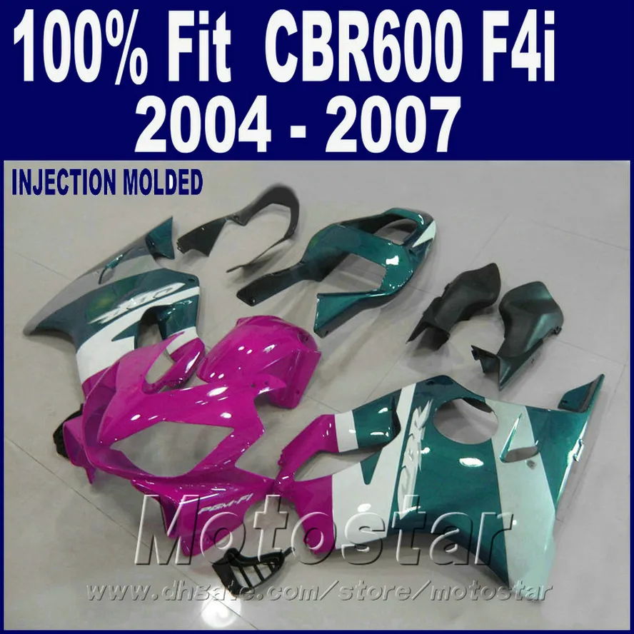 100% Injection molding plastic for HONDA CBR 600 F4i fairings 2004 2005 2006 2007 fairing kits cbr600 f4i 04 05 06 07 HASX
