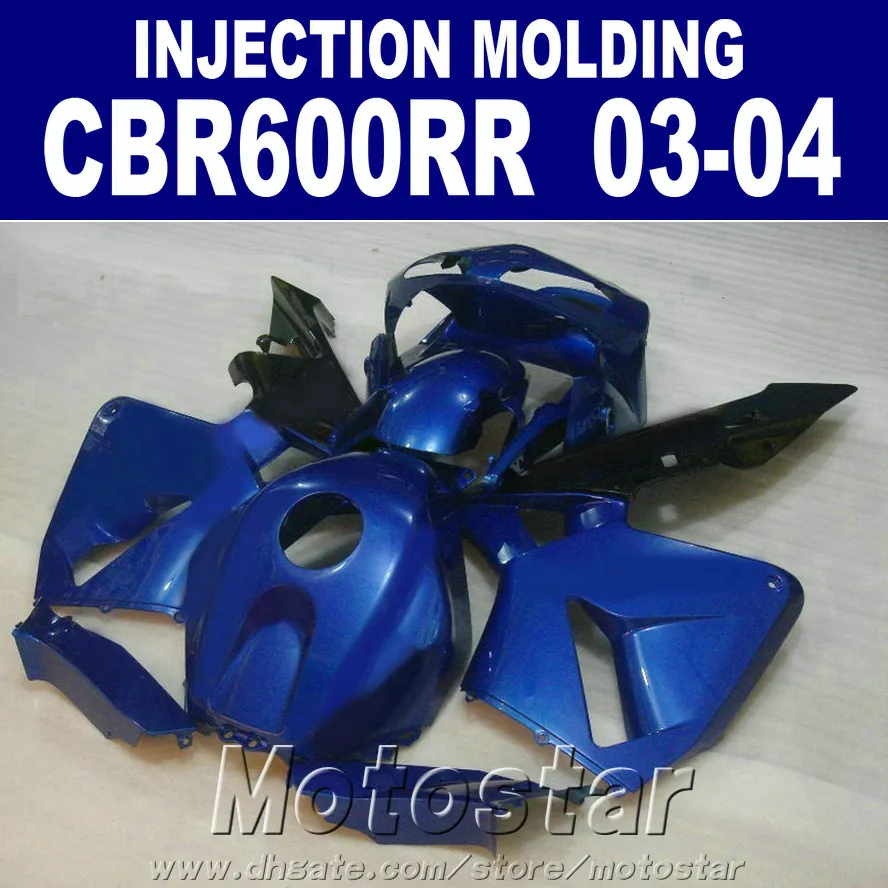 Części do monet wtrysku do Honda CBR 600RR Fairing 2003 2004 CBR600RR 03 04 Motocykl Dark Blue Fairings BVFW