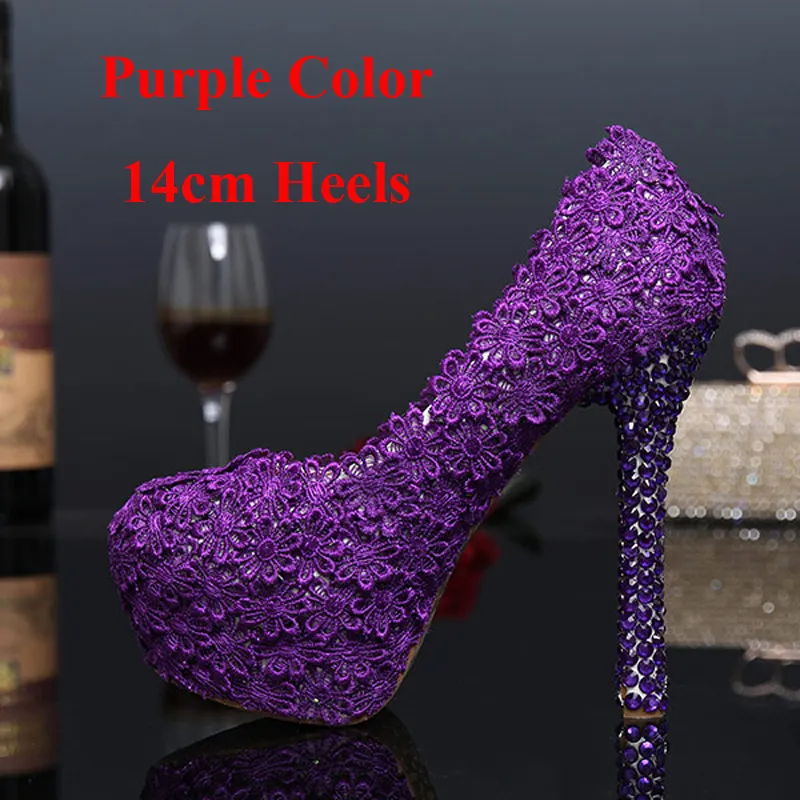 Buy Purple Embroidered Sequin Block Heels by Signature Sole Online at Aza  Fashions.