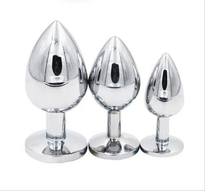 3pcs/set Small Middle Big Sizes Anal Plug Stainless Steel +Crystal Jewelry Anal Toys Butt Plugs Anal Dildo Adult Products for Women and Men