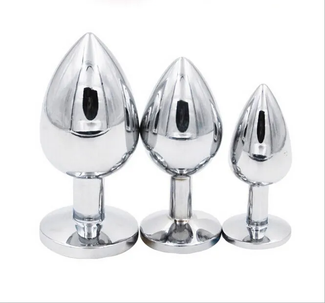 3 pçs/conjunto Pequeno Médio Tamanhos Grandes Plugue Anal Aço Inoxidável + Jóias de Cristal Brinquedos Anais Tampões Bucais Dildo Anal Produtos Adultos para Mulheres e Homens