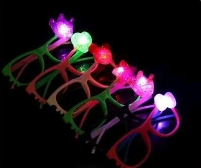 Led flash lunettes cadre nouveaux enfants fille garçon dessin animé lumières clignotantes lunettes fête bar événement fournitures décoration Noël enfants cool cadeau