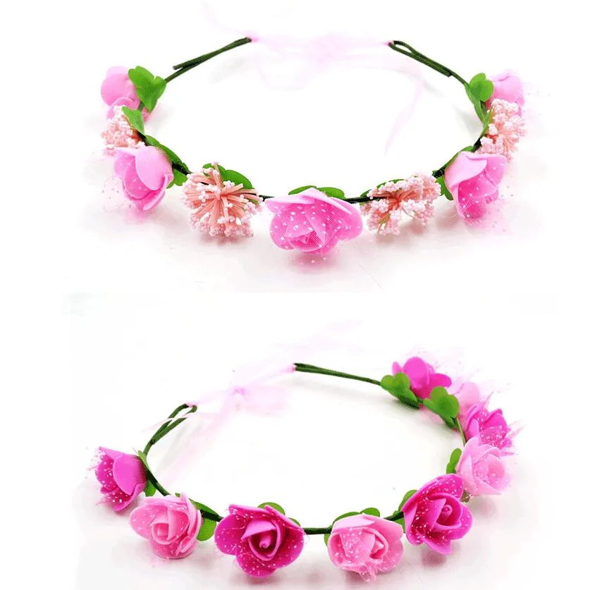 Großhandel mit künstlichen Blumen, geflochtenes Leder, elastisches Kopftuch für Damen-Haarband, verschiedene Farben, Haarschmuck, Haarband BT020