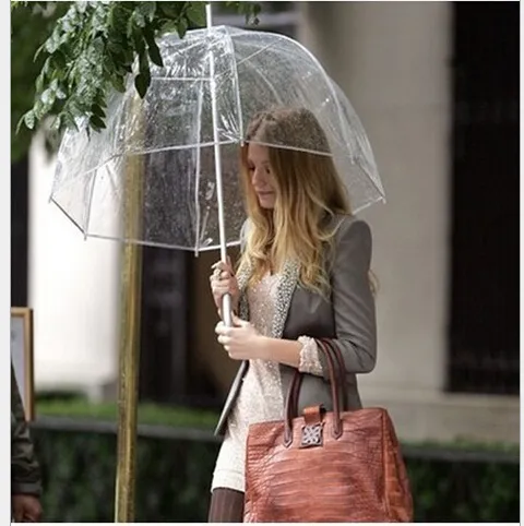 Big Clear Cute Bubble Deep Dome Umbrella Gossip Girl Wind Resistance