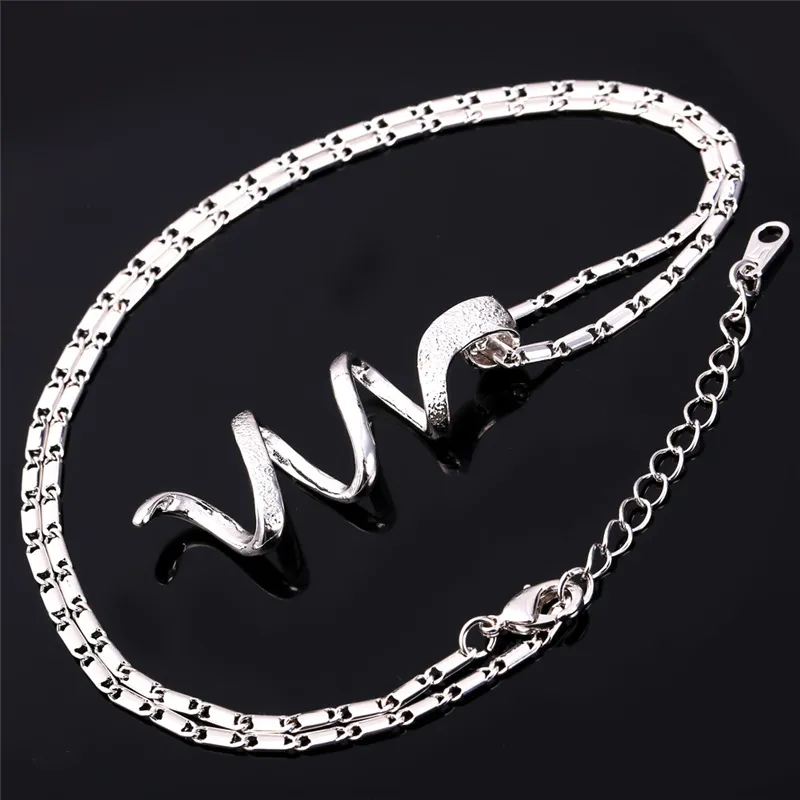 New Unique Helix Necklace Sets Women039s Gift Whole Trendy 18K Gold Plated Necklace Earrings Fashion Jewelry Sets YS41897942078828429