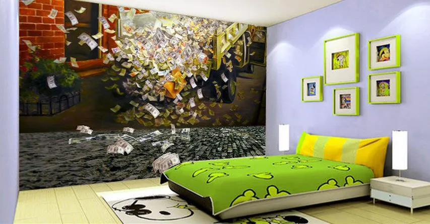 Tridimensional RMB PIPE chinês parede papel de parede moderno para sala de estar