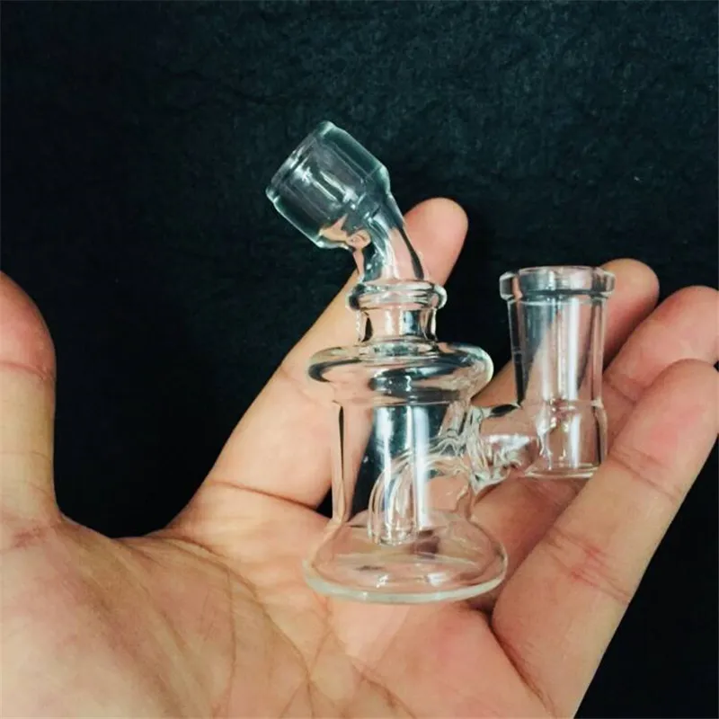 Mini olio di vetro da 3,3 pollici Nano Rigs Bong 14mm Femmina Pyrex Bong d'acqua Riciclatore Tubi d'acqua in vetro Marziano Vetro smussato Gorgogliatore