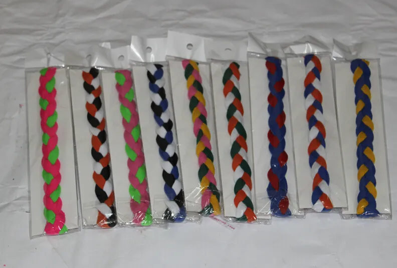 hot selling 2015 For christmas softball headband 3 rope braided headband Sports Braided Elastic Headbands for Girls Softball