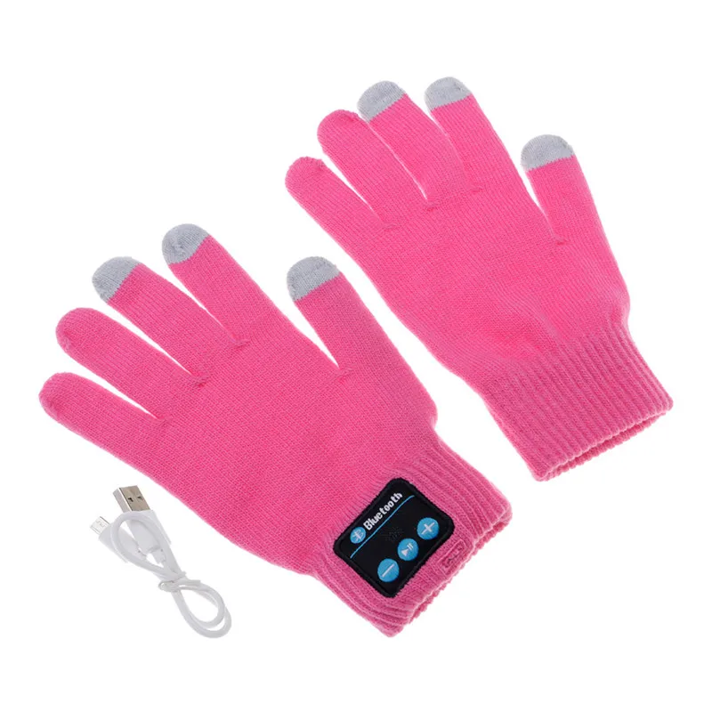 Wholesale New Rechargeable Wireless Bluetooth Music Headset Speaker Smart Touch screen Warm Knit Gloves