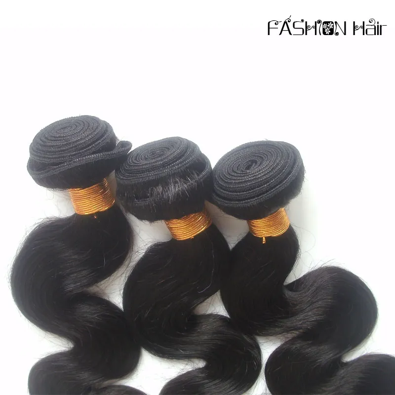 Bundle di capelli vergini malesi con pizzo frontale non trasformati capelli umani onda del corpo tesse con orecchio all'orecchio chiusura in pizzo 4 pezzi colore naturale