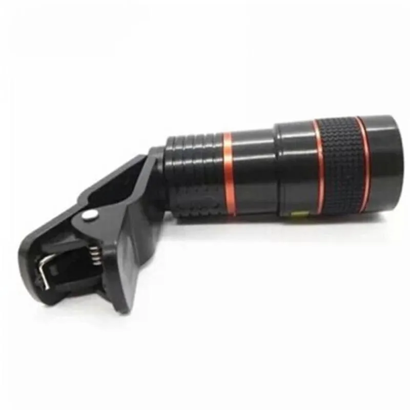 Uniwersalny 8x Zoom Optyczny Teleskop Camera Camera Clip Telescope Telefon komórkowy do inteligentnego telefonu w pakiecie detalicznym 60 sztuk / partia