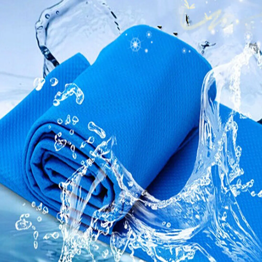 Sports Running Hiking Swimming Summer Cool Towel Cold Towel Cooling Towel PVA Hypothermia Enduracool Snap Towel Reusable 90 x 35cm