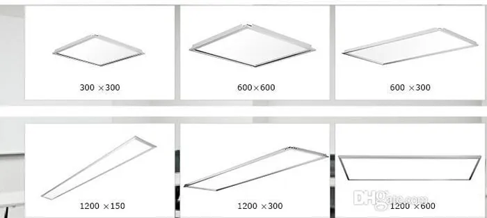 LED-panellampa 300 * 300 600 * 300 600 * 600 1200mm * 300mm 20W 30W 50W 72W Inbyggd lampor LED-panelljus Takarmaturer Hi-Bright Light 1010