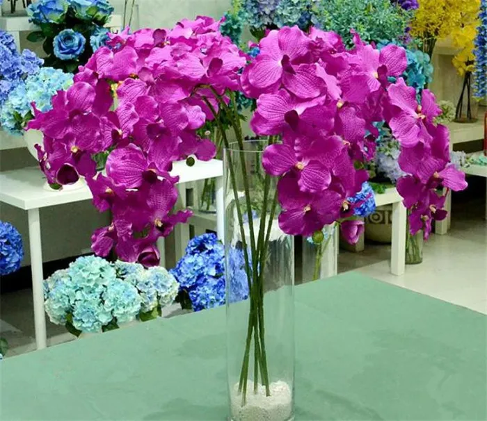 Silk Phalaenopsis 95cm/37.4" Length Artificial Orchid Vanda White/Pink/Fuchsia/Green for Wedding Flower Home Party Xmas Showcase Decor