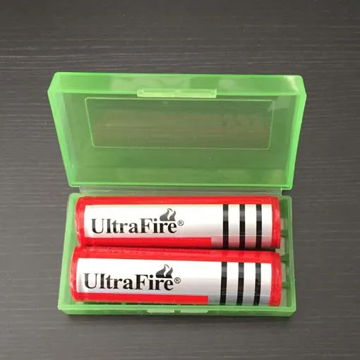 2 * 18650 Batteriegehäuse Box Sicherheitshalter Aufbewahrungsbehälter Kunststoff Tragbares Gehäuse passend für 2 * 18650 oder 4 * 18350 CR123A 16340 Batterie DHL-frei