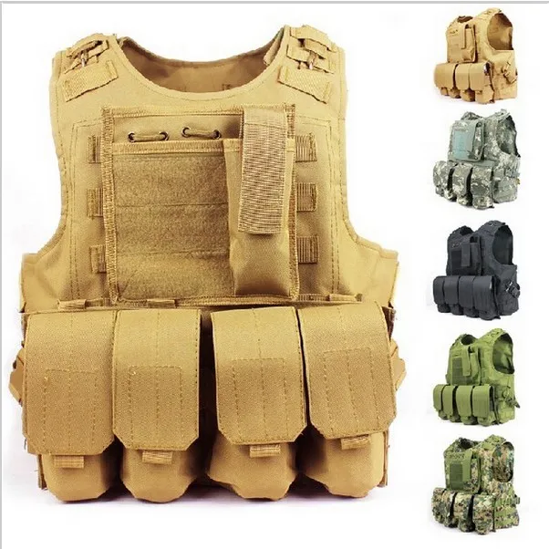 Högkvalitativ billig 600D Nylon Army Molle System Combat Tactical Vest, Outdoor Hunting Vest, kan uppdatera till Nij IIIa