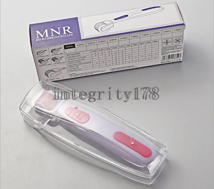 메이크업 도구 화장품 dermaroller MNR 더 마 롤러 600 바늘, microneedle 롤러 0.25 mm-2.5 mm interchangeble 머리