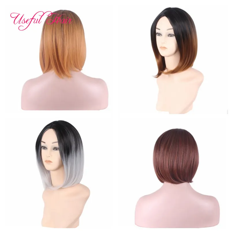 fashion Synthetic Hair Wigs Short Bob Wig blonde sexy and city samanttha wigs none lace hot color front wigs Heat Resistant soft feelings