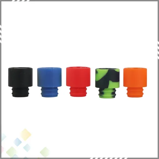 다채로운 일회용 실리카 젤 드립 팁 실리콘 510 마우스 피스 와이드 보어 흡연 액세서리 최고의 품질 DHL 무료