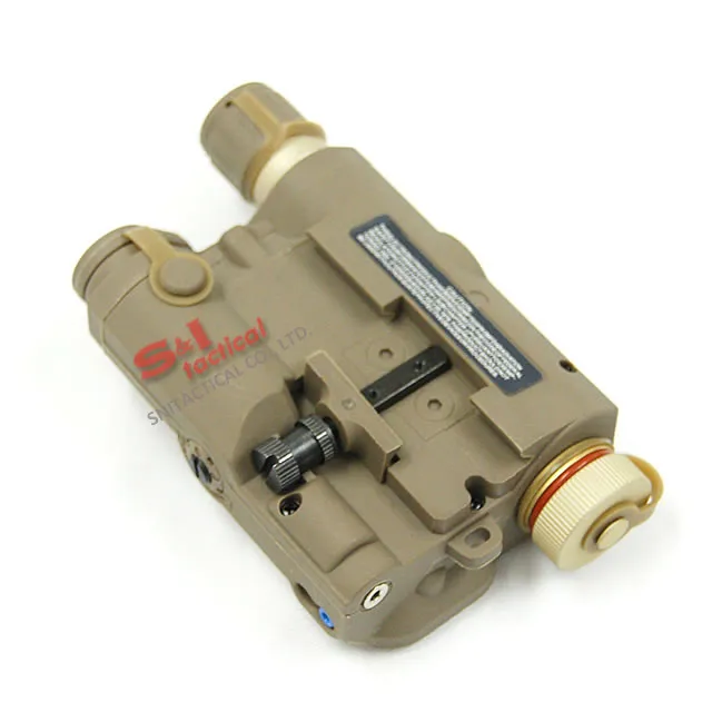 Taktischer AN/PEQ-15 roter Laser mit weißer LED-Taschenlampe, IR-Strahler für die Jagd im Freien, Schwarz/Dunkle Erde