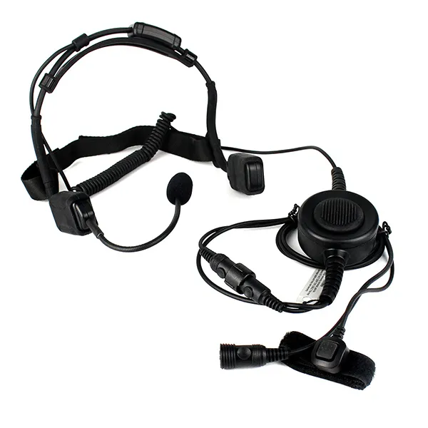 1 Pin Finger PTT MIC Military Bone Conduction Tactical Headphone