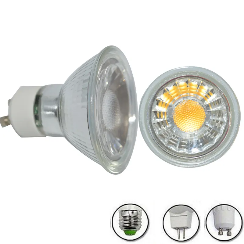 Quartz Glass Lamp COB led Spotlight MR16 GU10 5W 110v 220v high Luminous Quartz glass MR16 led spotlight dimmable and nondimmable8395287