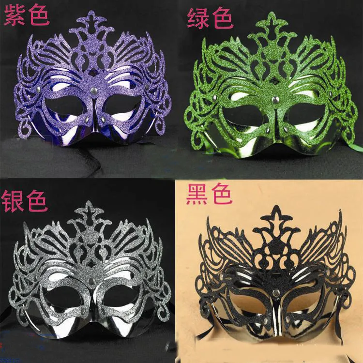 25 st Classic Halloween Mask Plating Crown Delmasker för män och kvinnor Mode Mask för Halloween Jul Cosplay Great Quality Mask