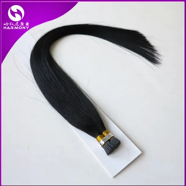 Kératine de kératine pré-collé cheveux pointes I Tip Extensions de cheveux humains 50Strandspack 1gstrand 20quot noir marron noir9755594