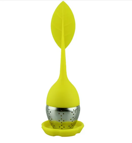 Högkvalitativ rostfritt stål Silikonlösning Tea Leaf Silter Herbal Spice Infuser Filter Diffuser