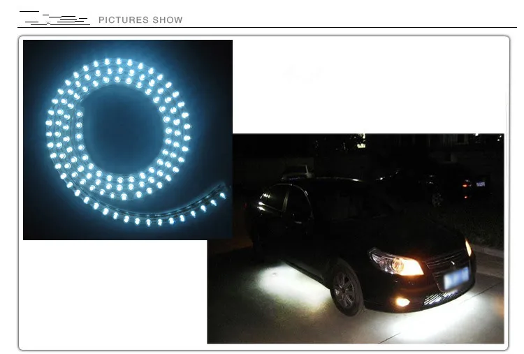 10個の車のトラックLEDストリップライトライトDIYの可撓性PVCホワイト/イエロー/緑/赤/青24cm 24LED 48cm 48LEDS 72cm 72 LED 96cm 96 LED 90 CM