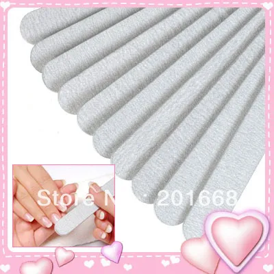 Livraison gratuite en gros - 100 pcs de zèbre gris directement double face lime à ongles limes manucure outil de perdicure 100/180 NA335