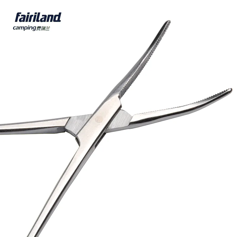 Fairiland 18cm 7 Bent Nose Fishing Forceps All Stainless Steel