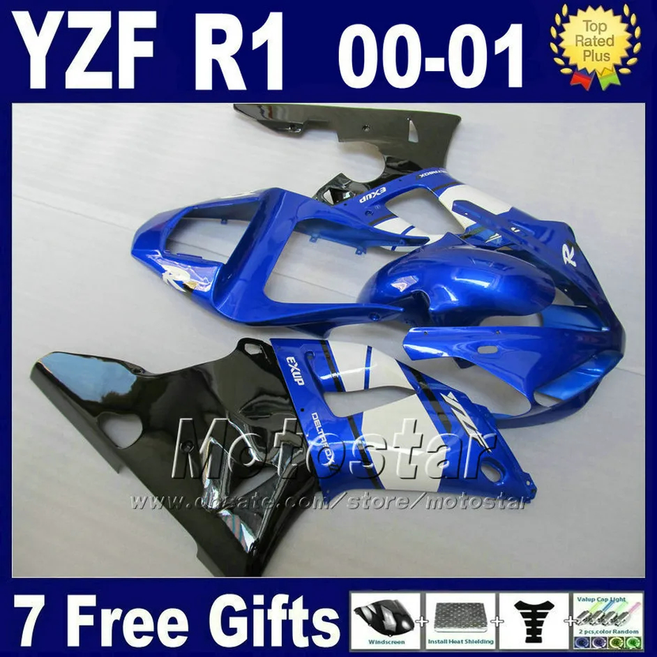 Bodykit per kit carenatura YAMAHA R1 2000 2001 00 01 Carene YZF R1 colore blu OEM yzf1000 Parti in plastica ABS + 7 regali G6O4