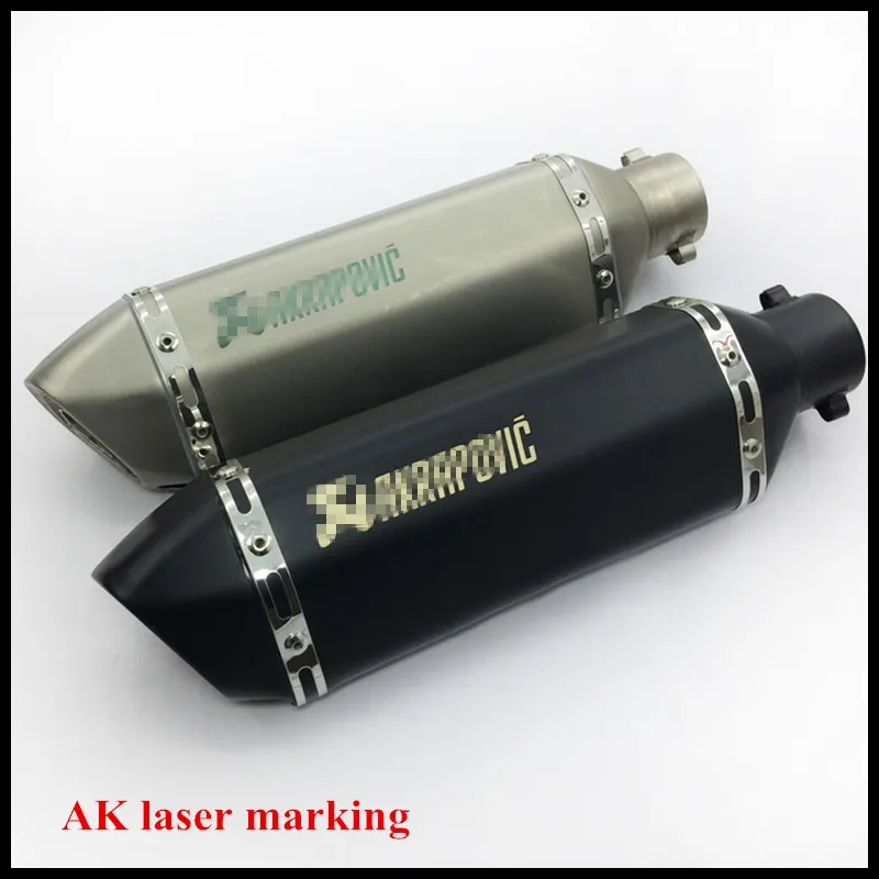 Akrapovic 38-51 ملليمتر العالمي للدراجات النارية تعديل سكوتر العادم الخمار الأنابيب تنفيس الأنابيب ل gy6 cbr cbr250 cb400 cb600 yzf FZ400 z750