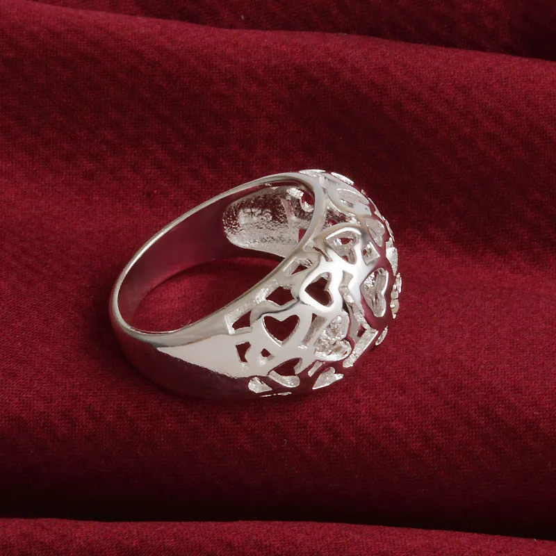 Frete Grátis Novas joias da moda em Prata Esterlina 925 Clássicos anéis de diamante venda quente presente para meninas 1497