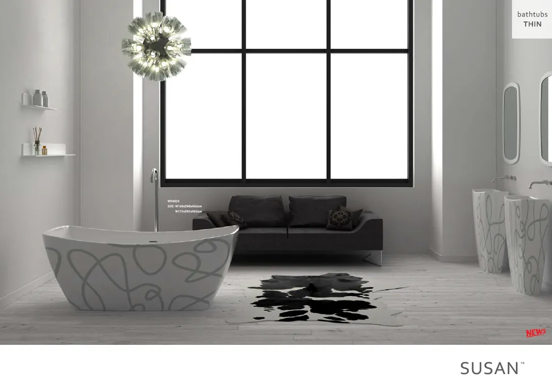 1750X850X580mm CUPC Certificate Oval Freestanding Acrylic Bathtub Acrylic Ultra Thin Soaking Tub