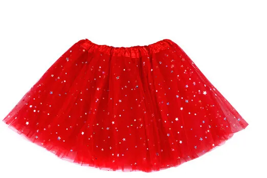 Star Glitter Sparkle Tulle Tutu Ballet Girl Dance Skirt Costume Party Skirt 