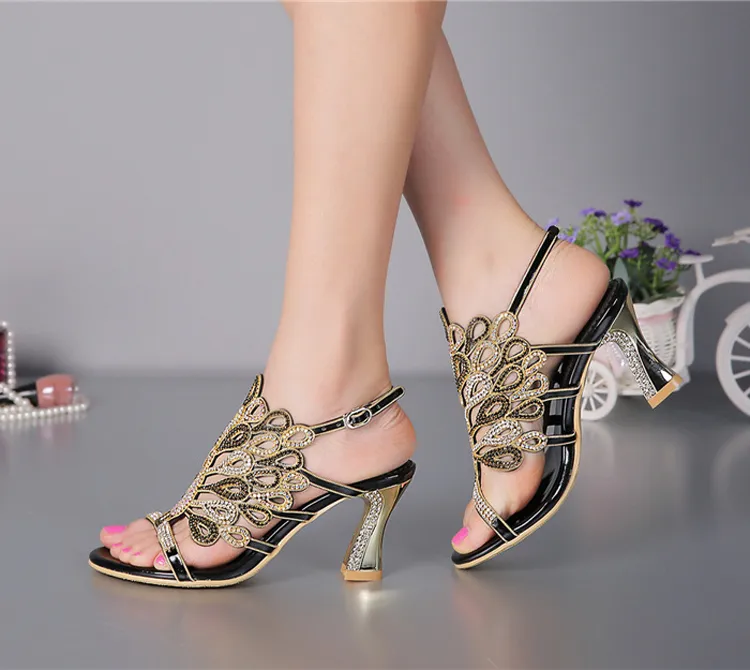Women Banquet Prom Party Shoes Summer Rhinestone Sandals Open Toe ...