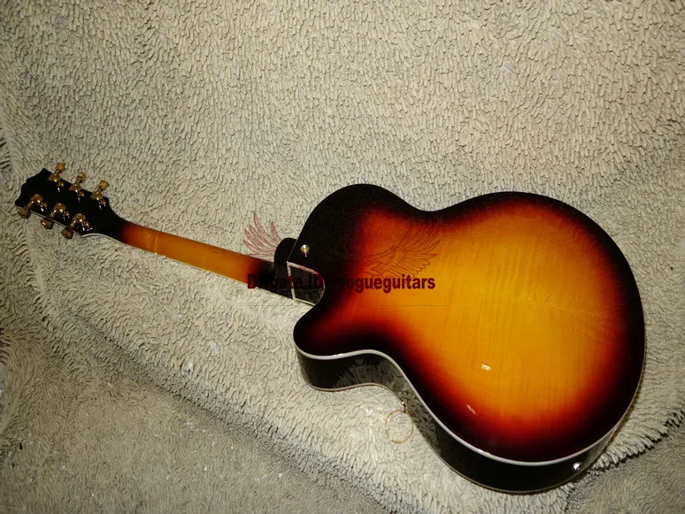 Guitarras por atacado mais novo Hollow Jazz Guitar Alta Qualidade Sunburst Best Selling