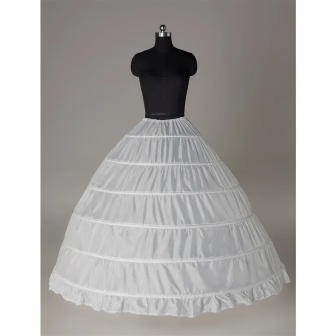 6 hoop petticoat för bollklänning klänning bröllop tillbehör quinceanera klänningar röd svart vit 110-120cm diameter underkläder crinolin