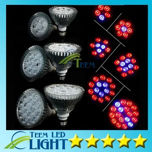 LED à spectre complet élèvent la lumière 15W 21W 27W 36W 45W 54W E27 élèvent la lampe PAR38 PAR30 ampoule fleur plante système hydroponique lumières 50