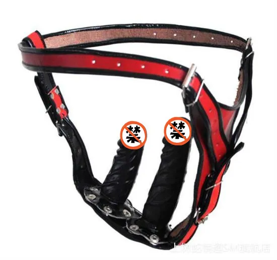 Culotte De Gode Ceinture De Chasteté Féminine, Deux Godes Souples