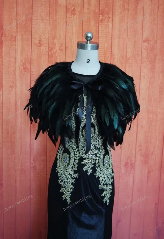 100% real image Abendkleider Cape Stola Feather Wraps Bolero Mäntel Schal Schal für Frauen Formal