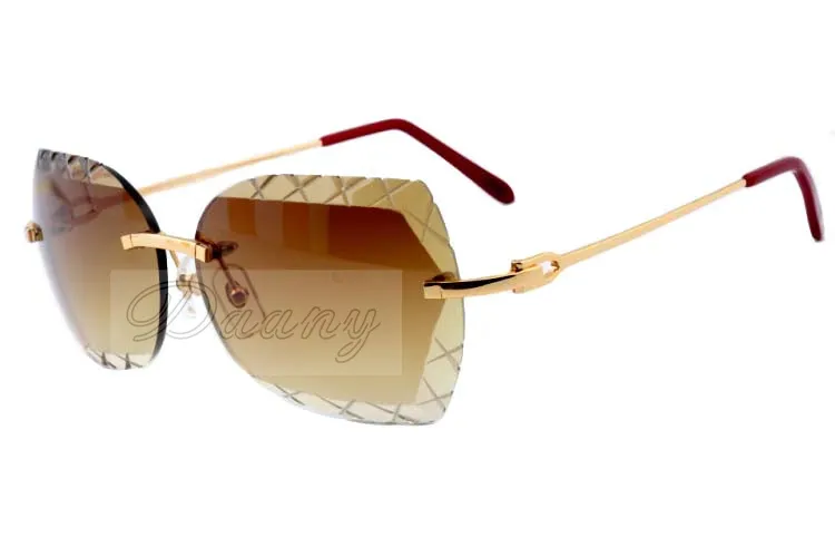 19 Nieuwe kleurengraveren Lens Hoge kwaliteit Canred zonnebrillen 8300593 Casual Ultralight Metal Mirror Legs Sunglasses Maat 601815359499