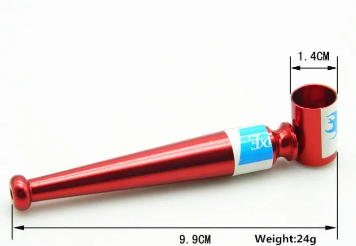 Nouveau tuyau de fumer un tuyau en aluminium de tuyau en métal de baseball de 9,9 cm de long