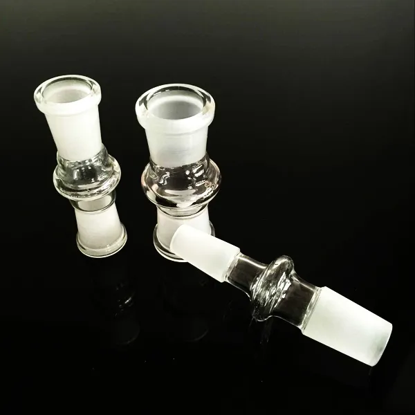 Glassvävnad Adapter Partihandeladaptrar för bongs 18 mm till 14 mm med manlig kvinnlig slipning av munnen Clear Joint Hotest Glass Adapter