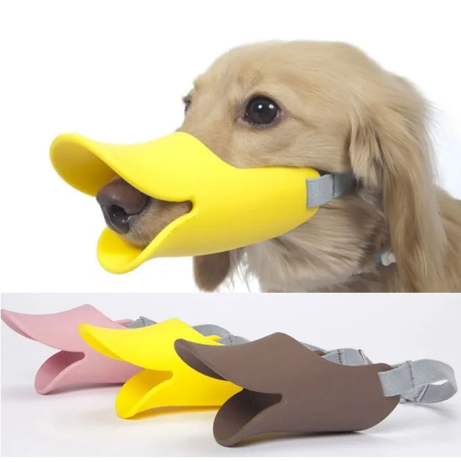 Quack Dog Muzzles Duck Bill Pet Muzzles Novelty Cute Duckbilled Dog Muzzle Bark Bite Stopper Anti-bite Maske for Dog