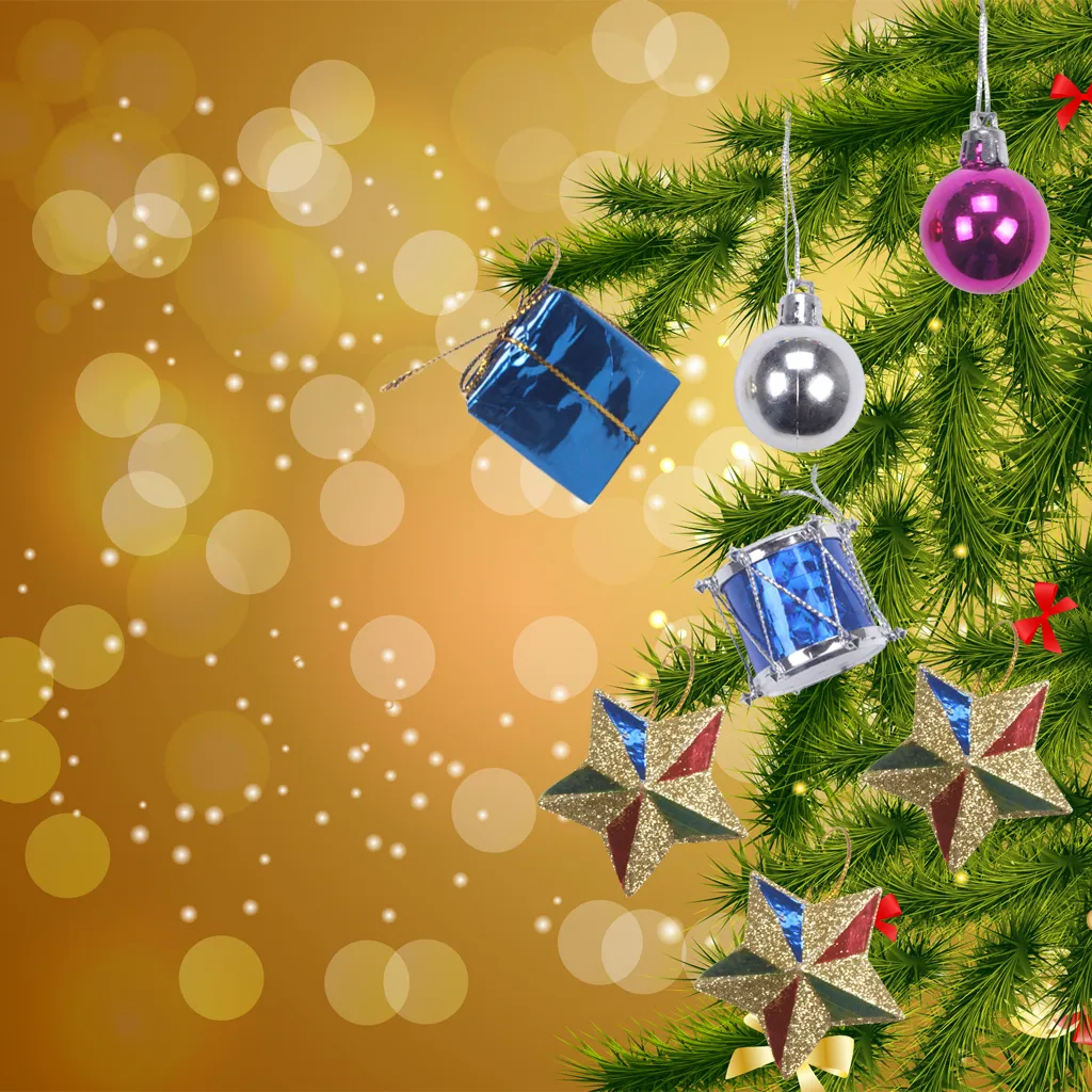 عيد الميلاد الحلي الزخرفية مجموعة شجرة عيد الميلاد شنقا الديكور مع كرات نجوم مكعبات وبراميل للمنزل والمكتب 18Pcs